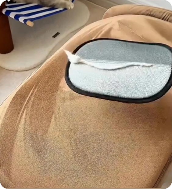 Fabric after pet hair removal